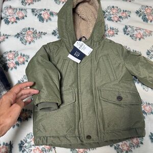 GAP Kids Olive Green Puffer Jacket